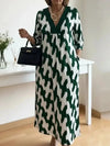 Elegant Art Print Midi Dress
