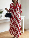 Elegant Art Print Midi Dress