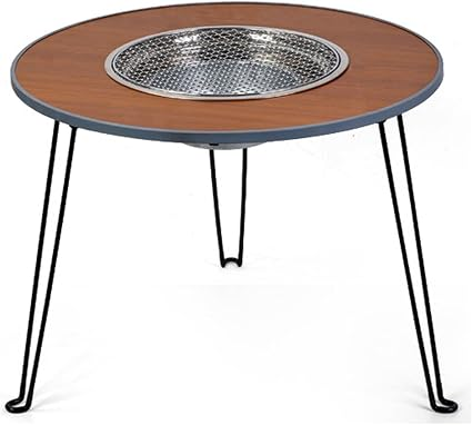 Charcoal Grill Removable with Grill Handle Tabletop BBQ Braze with Foldable Removable Table Legs, Table Grill, Garden Parties & Outdoor BBQ, Easy to Assemble and Clean