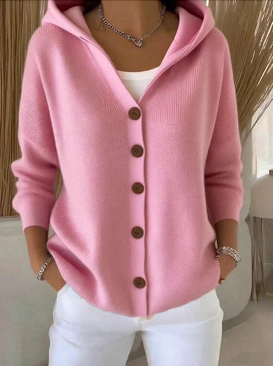 Felicia | Trendige Strickjacke mit Kapuze